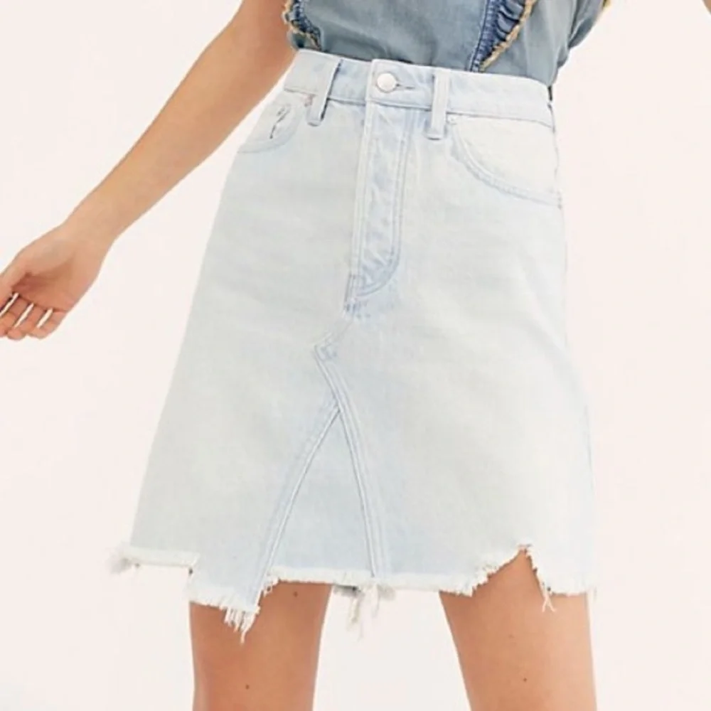 NWT Free People Going Rouge Denim Skirt